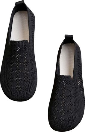 Generic Women Flat Shoes Knitted Lightweight Slip-On Loafers Breathabel Soft Comfortable Ballet Flats Knit Dress Shoes Pumps Shoe Round Toe Suitable For Shopp