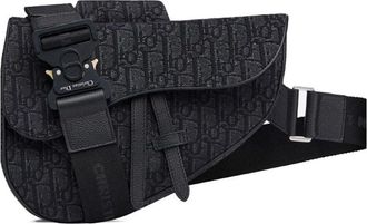 Dior Saddle Bag Oblique Jacquard Black 1ADPO093YKY-H00N