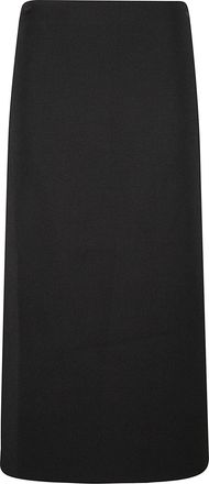 Khaite Straight Silhouette Skirt with Subtle Seam Detail