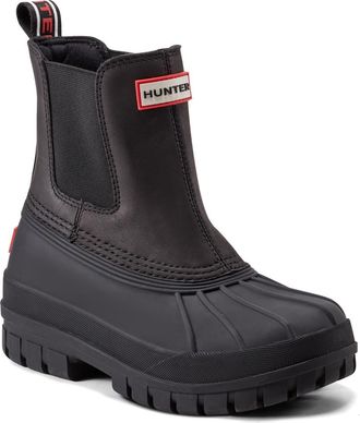 Hunter Suffolk Waterproof Insulated Boot in Black/Black/Black at Nordstrom, Size 12
