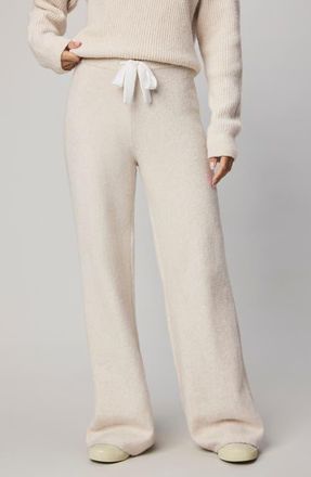 Splendid Stassi Rib Side Sweater Pants in Pale Oak Heather White at Nordstrom, Size X-Small