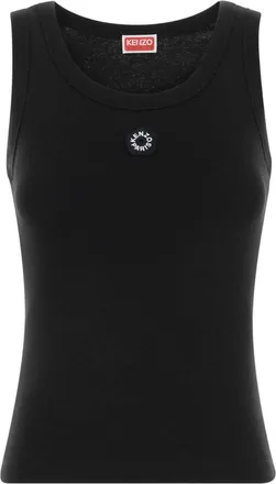 Kenzo Black Logo Round Neck Top
