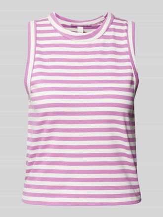 QS by s.Oliver Top mit Streifenmuster in Lila, Größe XXL