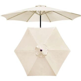 OEM Funda De Repuesto Para Sombrilla De Patio De 3 M + 6 Varillas, Con Protecci&oacute;n Uv E Impermeable