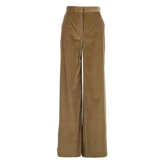 Max Mara Dames, Broeken, Beige, Maat: 2XS Corduroy