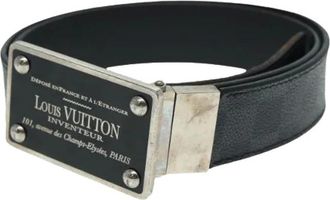 Louis Vuitton Pre-owned Canvas Belt - female - Louis Vuitton Vintage - Vintage Belts - Black - ONE SIZE - Pre-owned