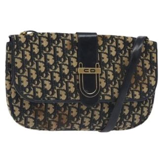 Dior Pre-owned Cross Body Bags, female, Multicolor, Size: ONE SIZE Pre-owned Vintage Trotter Canvas Shoulder Bag