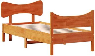 vidaXL Vidaxl - Estructura De Cama Sin Colch&oacute;n Madera De Pino Marr&oacute;n 90x200 Cm