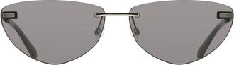 Calvin Klein Womens Ckj731s Cat Eye Sunglasses - Grey Metal - One Size