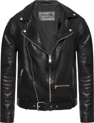 AllSaints Wick Bikerjack - Heren - Leren en Su&egrave;de Jassen - Zwart - XS - Leer - Jassen