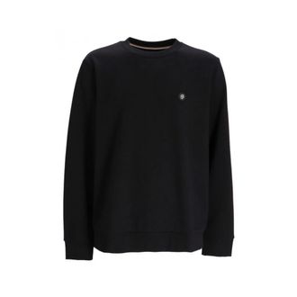 HUGO BOSS Hugo, Sweatshirts, male, Black, Size: S Structured Cotton Pullover