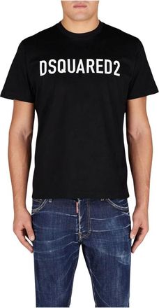 Dsquared2 Stijlvol T-Shirt - Heren - T-shirts - Zwart - L - Katoen - Tops