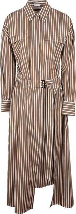 Brunello Cucinelli Shirt Kleedjes - Dames - Shirt Kleedjes - Bruin - M - Kleedjes