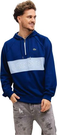 Lacoste Paris Relaxed Hoodie - Heren - Hoodies - Blauw - L - Katoen - Hoodies & sweatvesten