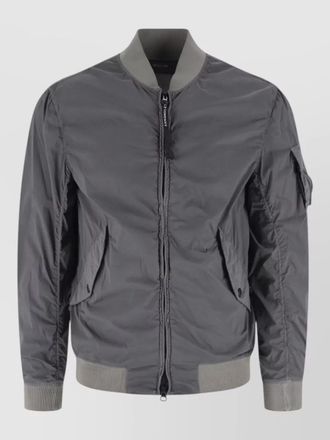 C.P. Company casual coat ribbed cuffs hem sleeve pocket