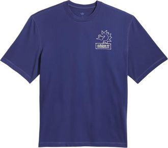 adidas Skateboarding x Mark Gonzales Not Amused T-Shirt Asia Sizng Muted Purple Acid Orange KQ6269