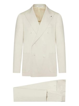 Tagliatore Vesuvio pak met dubbele rij knopen - Beige