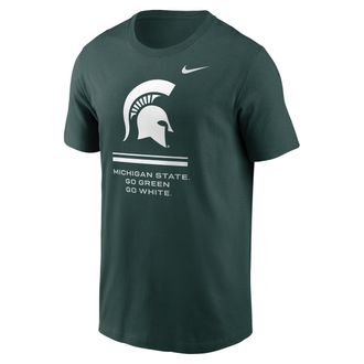 Nike Michigan State Sideline Nike Mens Dri-FIT College T-Shirt in Green | 02ET3EYMST-ZK0