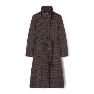 Motivi Jassen, Dames, Rood, M, Leer, Getailleerde jas met riem