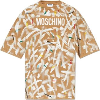 Moschino T-shirt met Lettering Print - Heren - T-shirts - Veelkleurig - S - Katoen - Tops