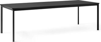 &tradition Drip Esstisch HW60, 250 x 100 cm, Fenix Nano Laminat schwarz (0720), Tischbeine schwarz