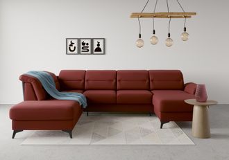 Sit&more Wohnlandschaft »Sinatra U-Form« optional mit Kopfteilverstellung und Armteilfunktion, Metallfüsse