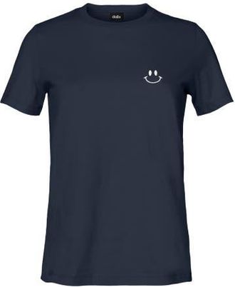 Dalix Smile Face Tee in Navy Blue at Nordstrom, Size X-Large