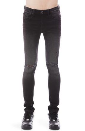 HVMAN Strat Punk Stretch Super Skinny Jeans in Black Aged at Nordstrom Rack, Size 28