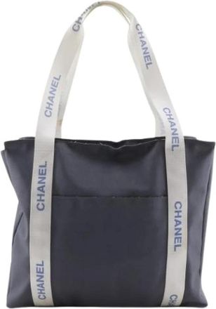 Chanel Pre-owned Sport Tote tas - Dames - Vintage Shopper - Grijs - ONE Size - Nylon - Vintage