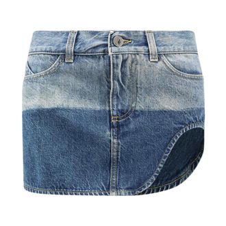 The Attico Falda Vaquera Mini - Skirts - Mujer - Azul - S