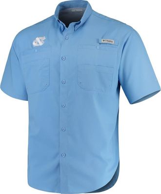 Columbia Mens Columbia Carolina Blue North Carolina Tar Heels PFG Tamiami Shirt in Light Blue at Nordstrom, Size Medium