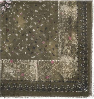 Zadig&Voltaire Womens Scarf Khaki Cotton