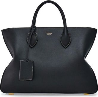 Ferragamo Logo-print Leather Tote Bag