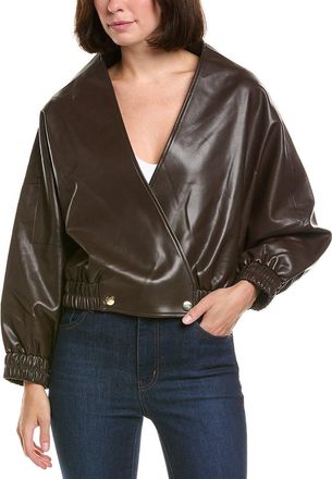 La Fiorentina Wrap Faux Leather Jacket
