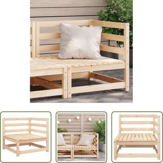 vidaXL Divano in legno - Divano Angolare da Giardino 70x70x67cm Legno Massello di Pino