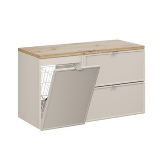 Petits Meubles Mueble bajo lavabo cesto de ropa estratificado 100.6cm