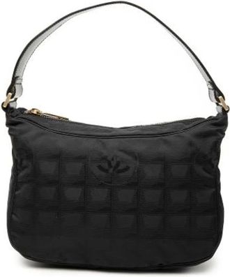 Chanel Pre-owned Shoulder Bags, female, Black, Size: ONE SIZE Pre-owned Nylon Shoulder Bag