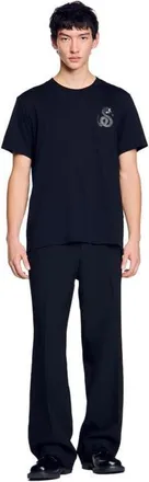 Sandro T-shirt with snake detail in Black at Nordstrom, Size X-Small