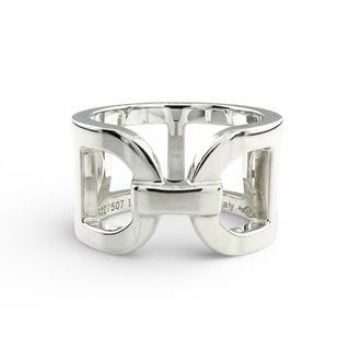Herm&egrave;s Silver Silver 925 Band Ring (Pre-Owned)