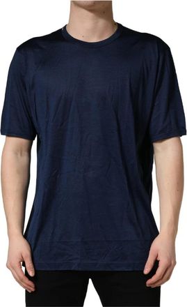 Dolce & Gabbana Short Sleeve Crew Neck T-shirt - Heren - T-shirts - Blauw - 2XL - Tops