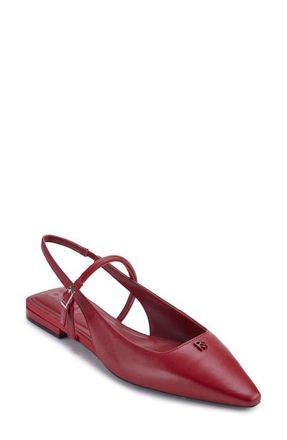 DKNY Cairo Slingback Pointed Toe Mary Jane Flat in Ruby Red at Nordstrom, Size 9.5