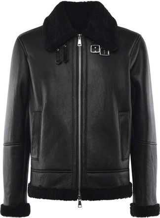 Giuliano Galiano Chicago Leather Shearling Jacket