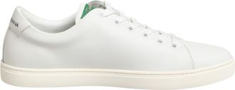 Dolce & Gabbana White Leather Rose Embroidery Low-Top Womens Shoes
