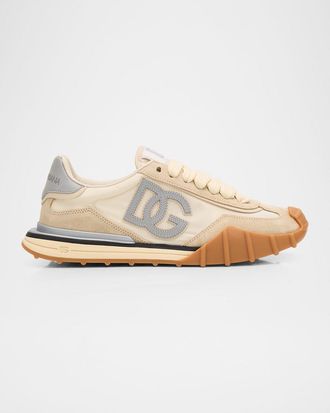 Dolce & Gabbana DG Cushion Nylon and Leather Low-Top Sneakers