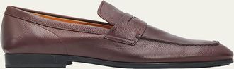 Tod's Mens Mocassino Gomma Leggera Leather Penny Loafers