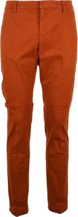Dondup Orange Gaubert Twill Stretch Cotton Trousers