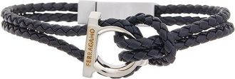 Ferragamo Gancini Leather Bracelet