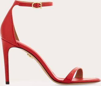 Ferragamo Women Strappy stiletto sandal Red Size 10.5