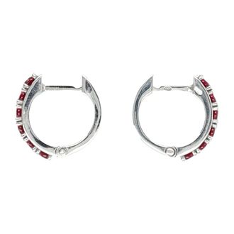 Emanuele Bicocchi Orecchini a cerchio in cristallo - - Accessories - Donna - Rosso - ONE SIZE