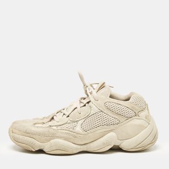 adidas Grey Suede and Mesh Yeezy 500 Lace Up Sneakers Size 44 /3